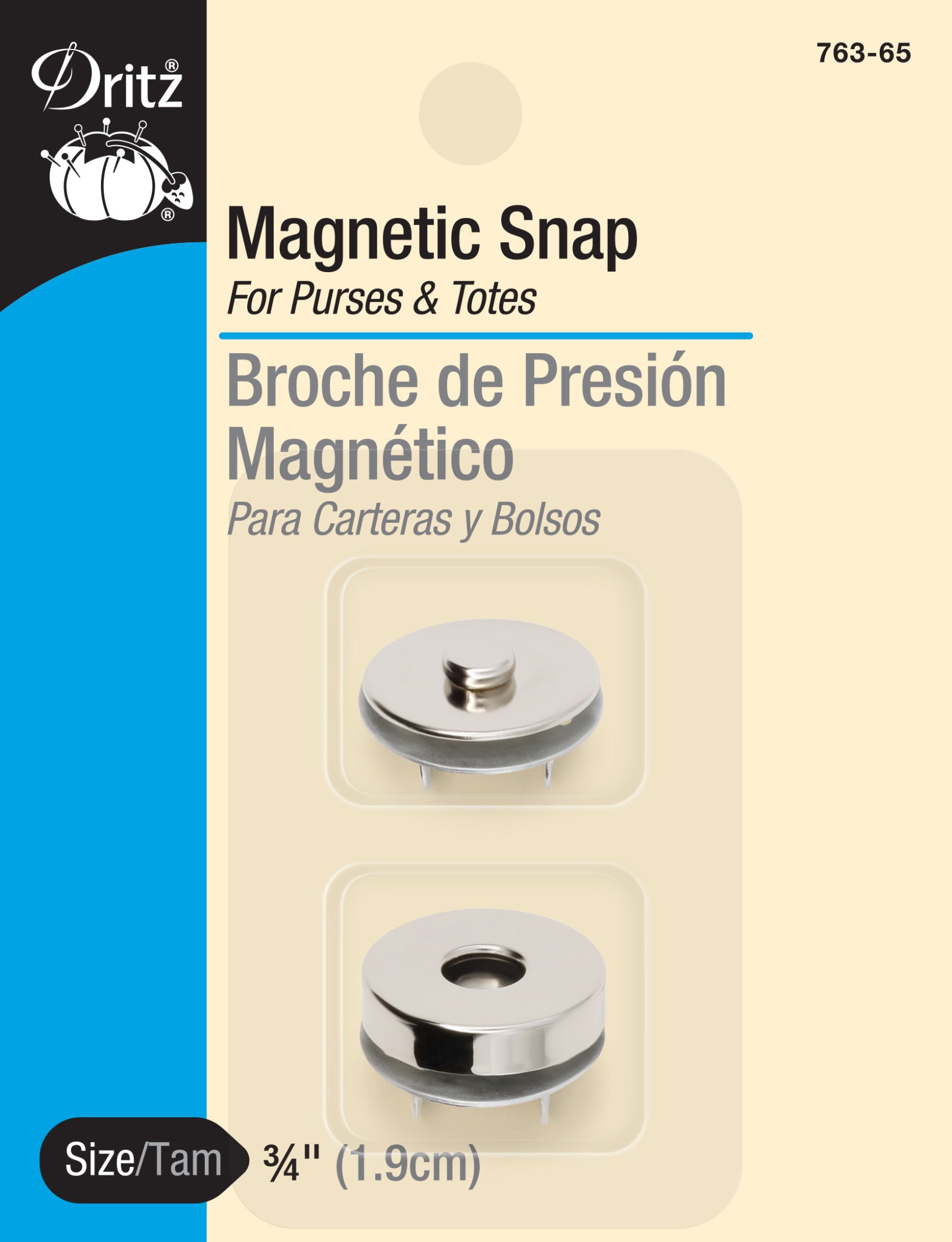 Dritz Fermeture Bouton Magnétique 19 mm Doré 1 pièce