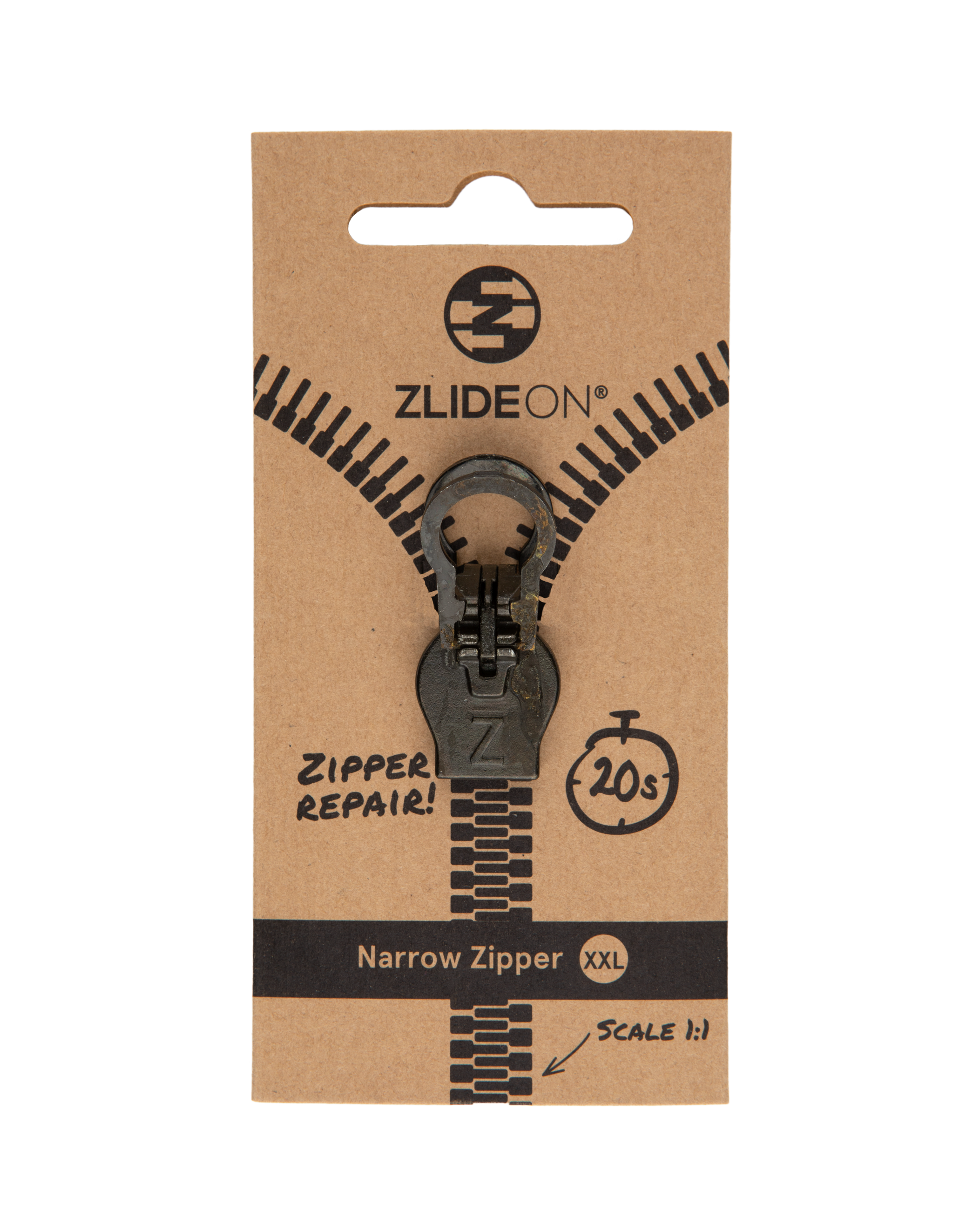 ZlideOn Single Pack curseur réparation fermeture éclair noir