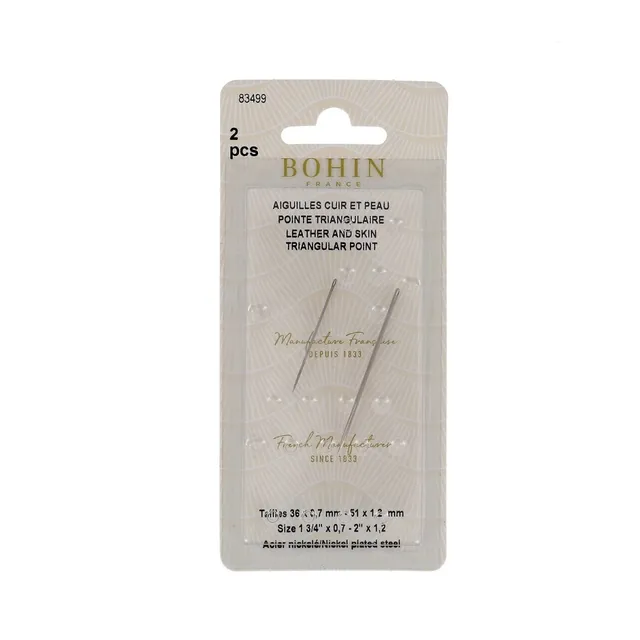 Bohin Aiguilles cuir assorties N°3/0-5 main