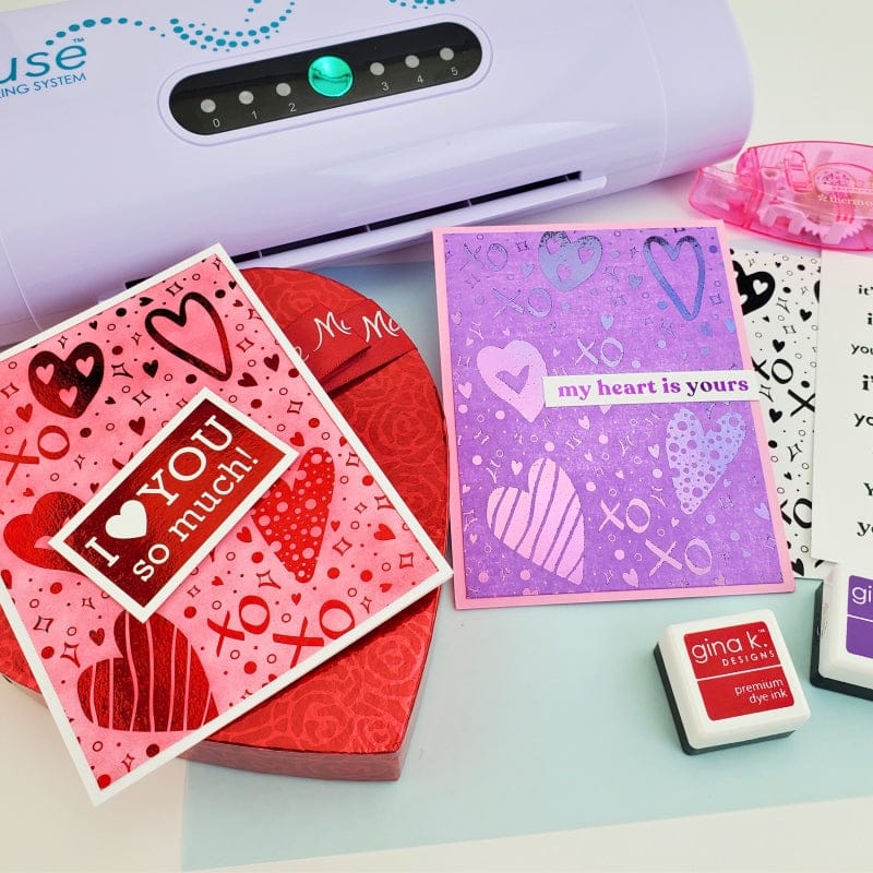 HeatnBond Deco Foil carte à décorer Heart to Heart 8 feuilles