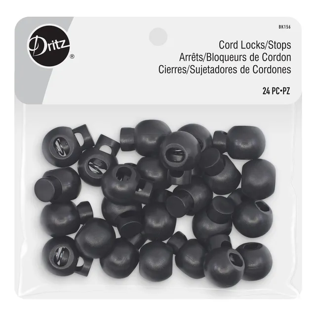 Dritz BK156 bloque-cordons noirs 24 pièces