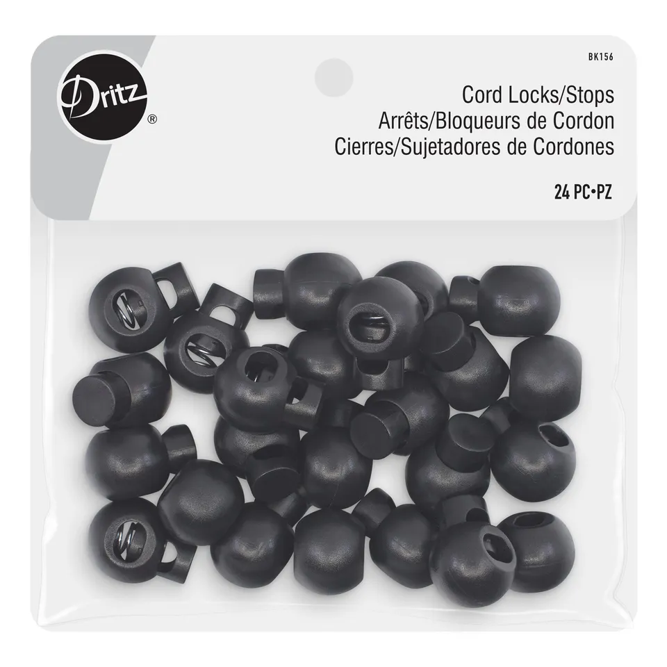 Dritz Stop Cordons Noirs 24 Pièces Veste Sac Couture