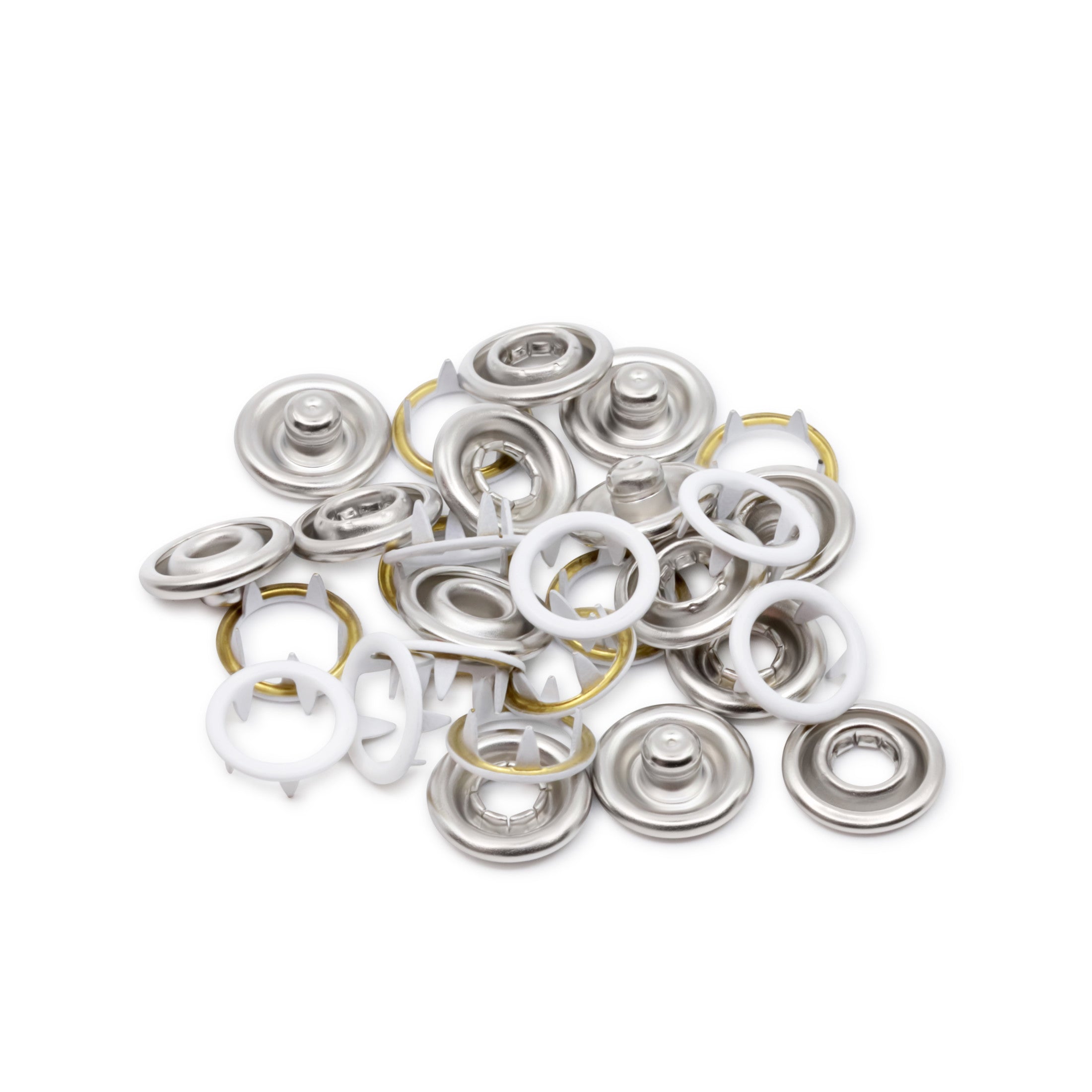 Dritz boutons pression 11 mm blancs 7 jeux