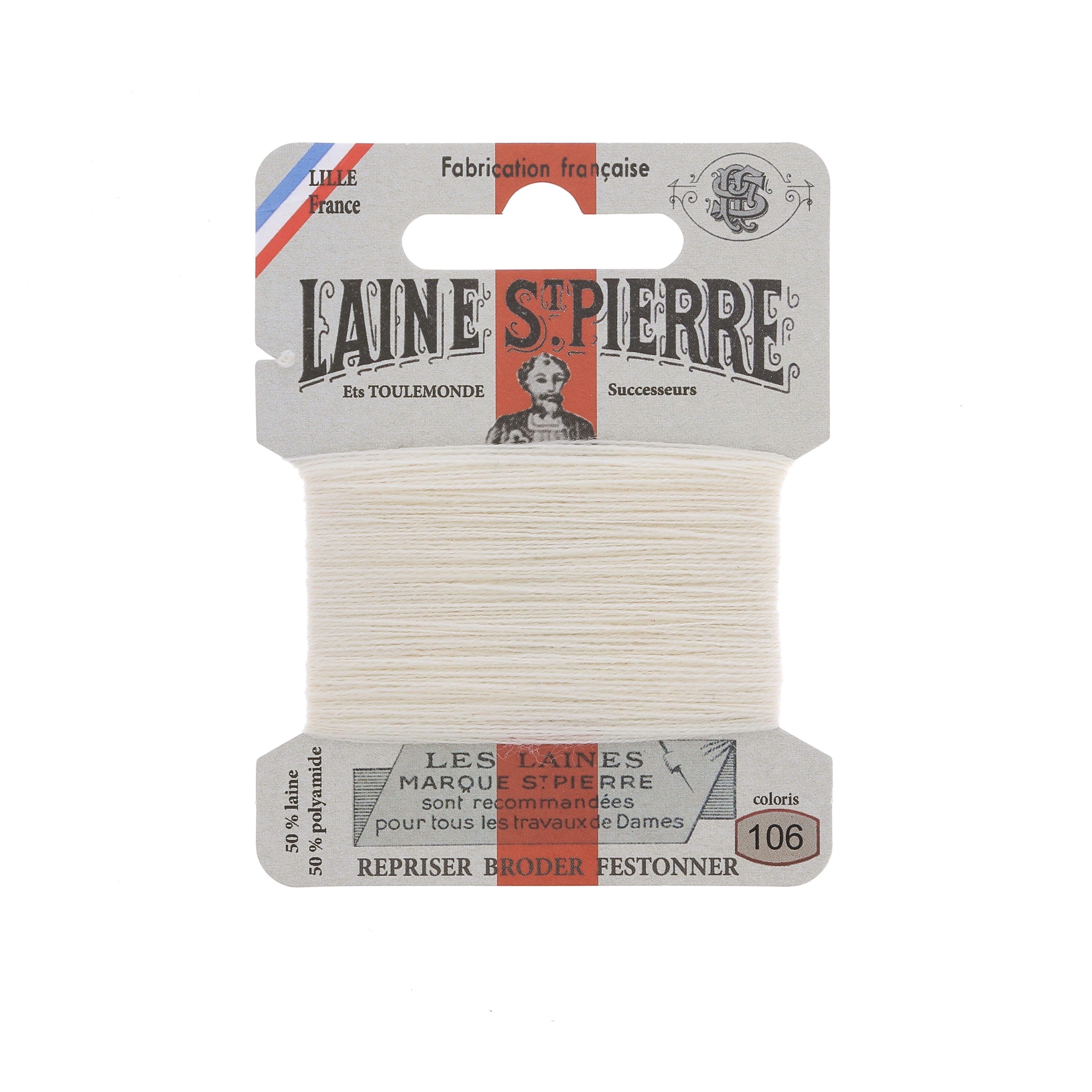 Fil Au Chinois Laine St Pierre fil broderie laine neutre Blanc 100
