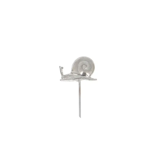 Bohin Fibule Escargot Cabinet de curiosité broche étain 8 cm