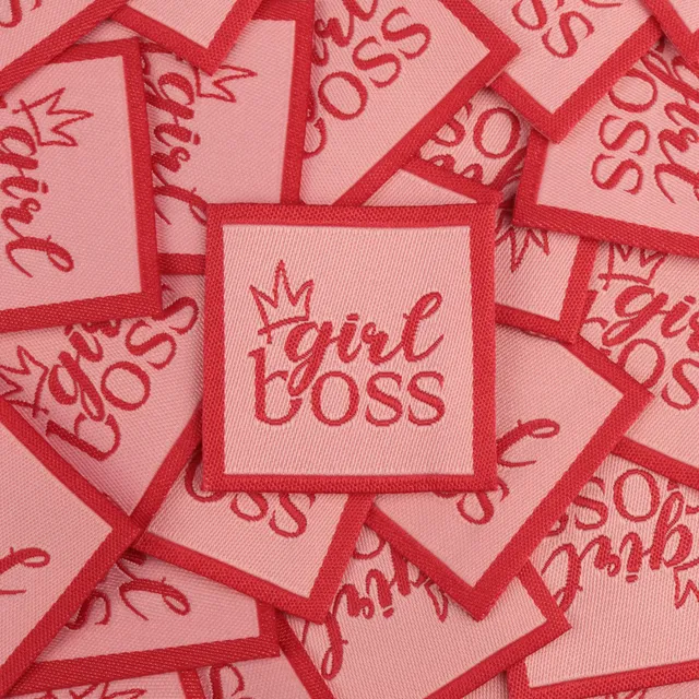 Bohin Girl Boss étiquette à coudre tissée 3,5 cm