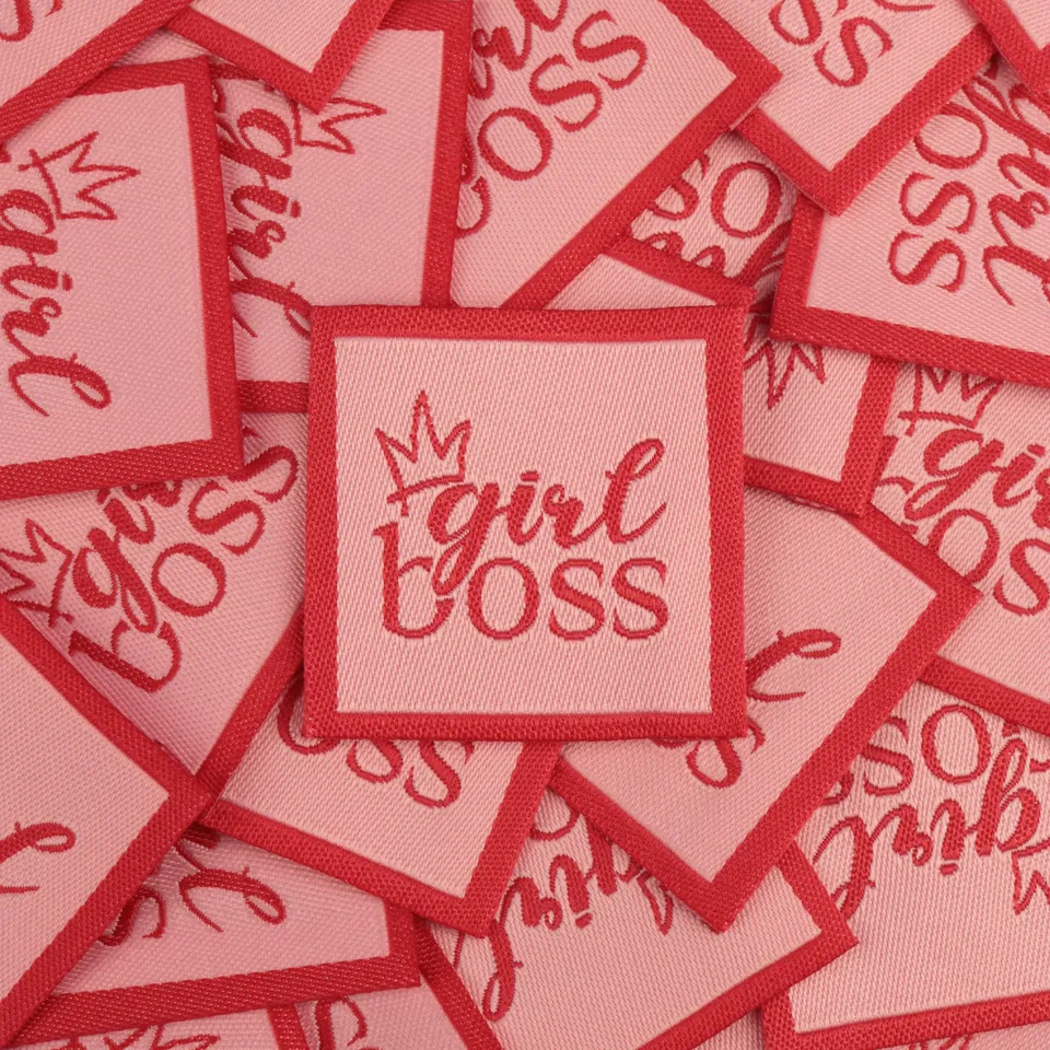 Bohin Girl Boss étiquette à coudre tissée 3,5 cm