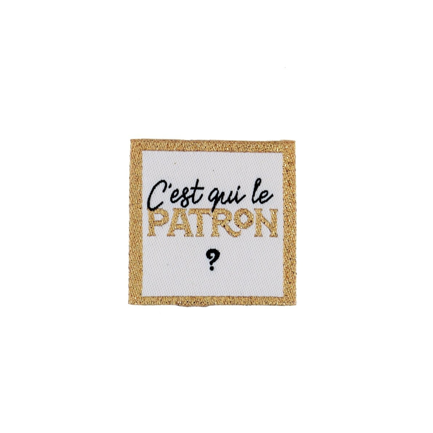 Bohin Étiquette C'est qui le patron 3,5 cm tissée