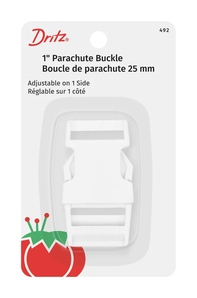 Dritz boucle parachute 25 mm blanc 1 pce sangle