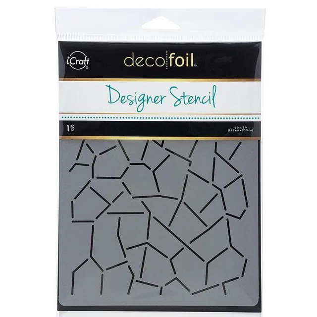 Deco Foil Crackle pochoir 15x20 cm motif craquelé