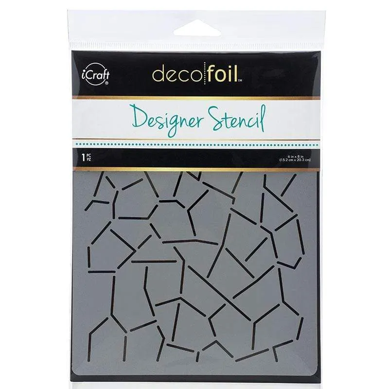 Deco Foil Crackle pochoir 15x20 cm motif craquelé