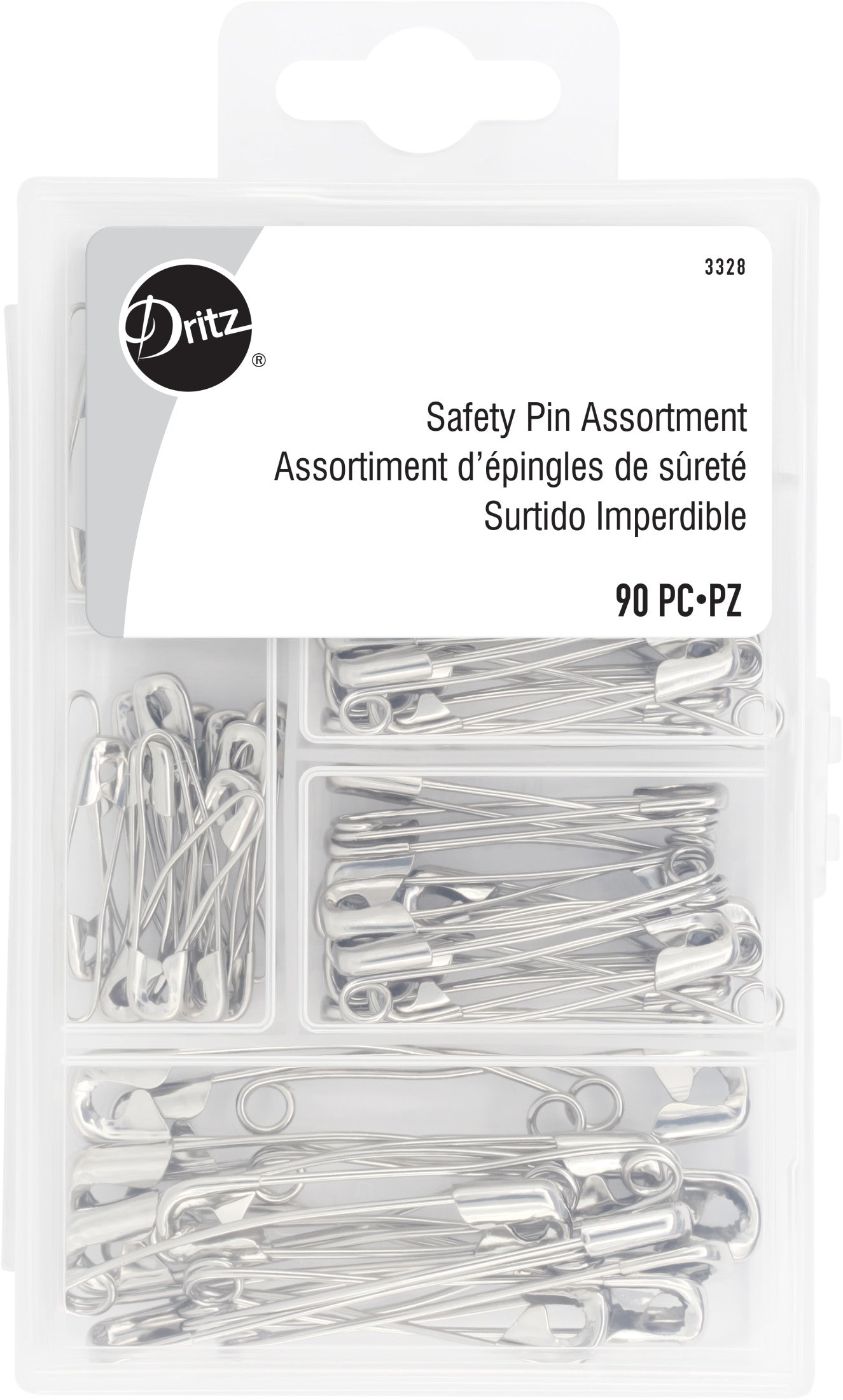 Dritz Pins Épingles Nourrice Courbes 90 Pièces Boite