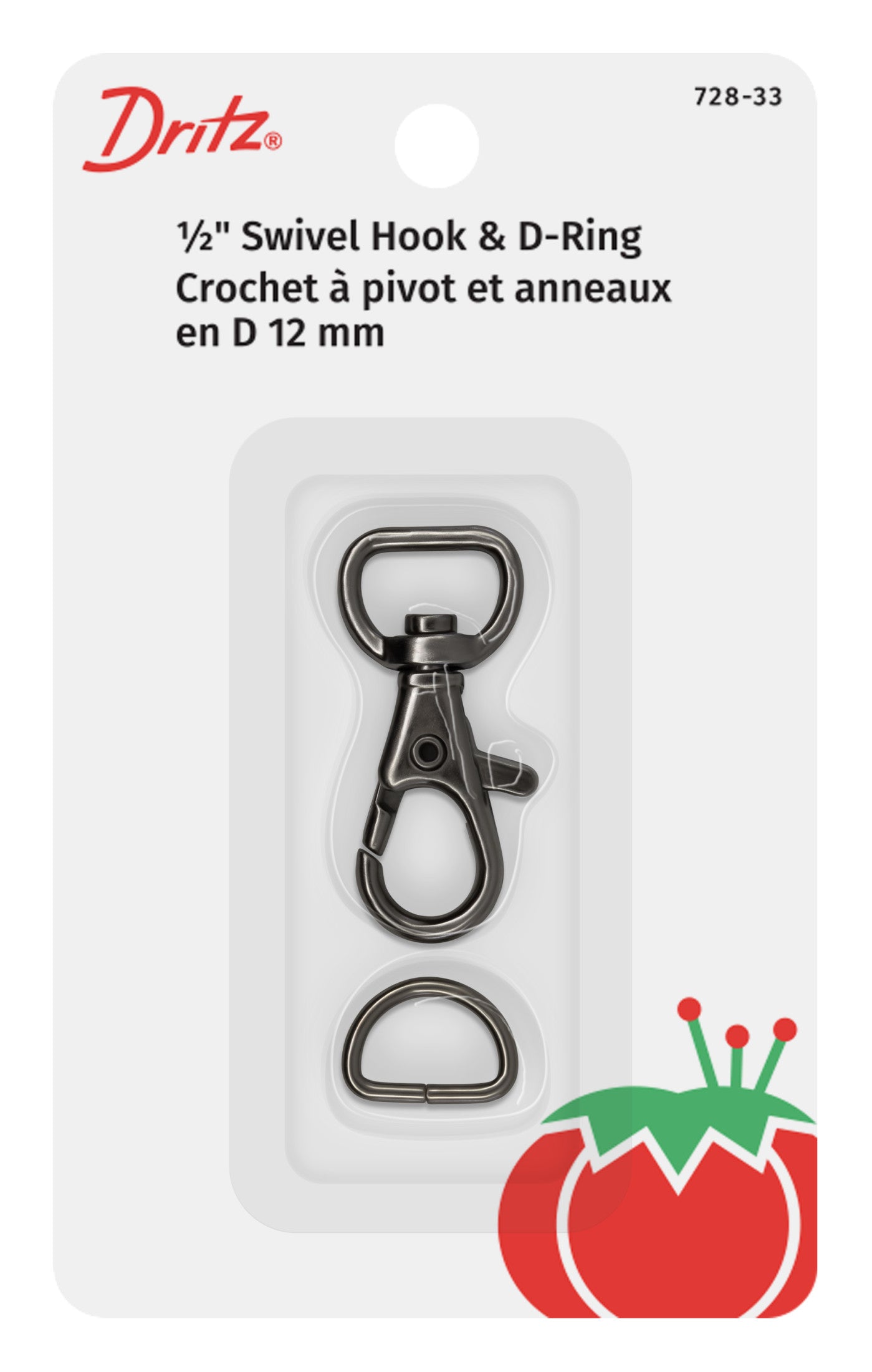 Dritz mousqueton + anneau D laiton antique petit