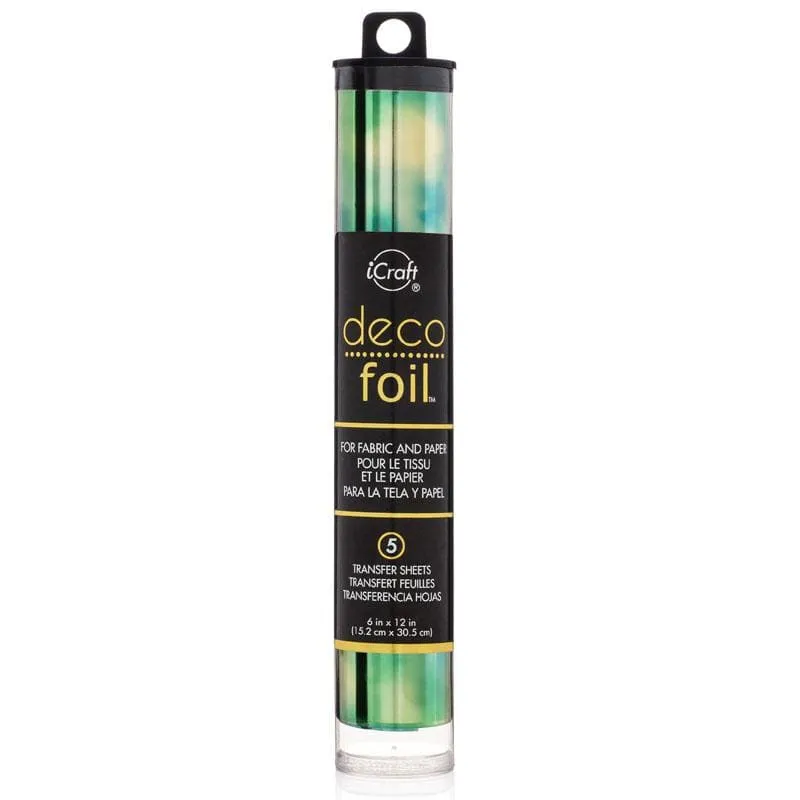 HeatnBond Deco Foil Emerald Watercolor feuille transfert 5 feuilles