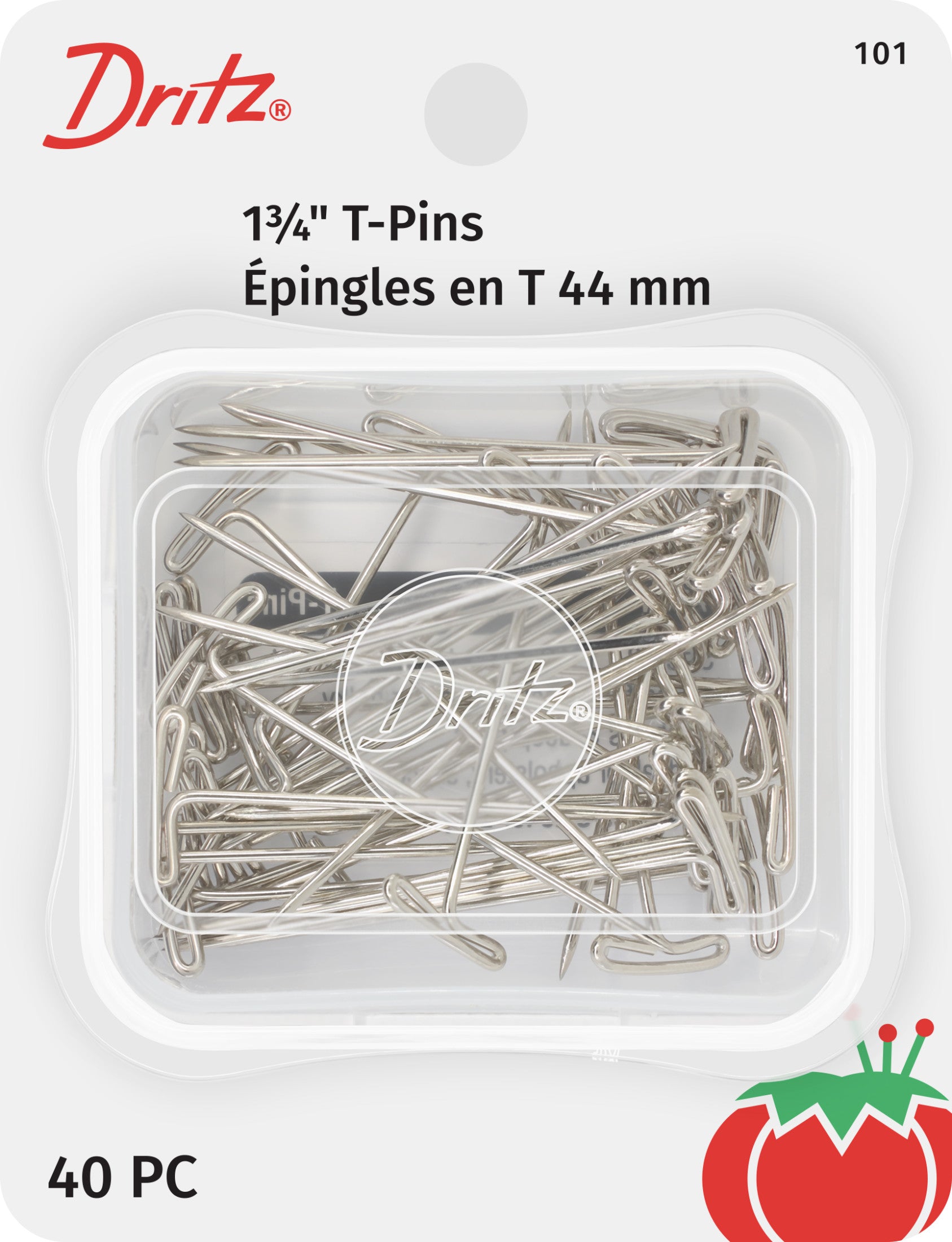 Dritz Pins Epingles en T nickel 1-3/4" 40 pcs