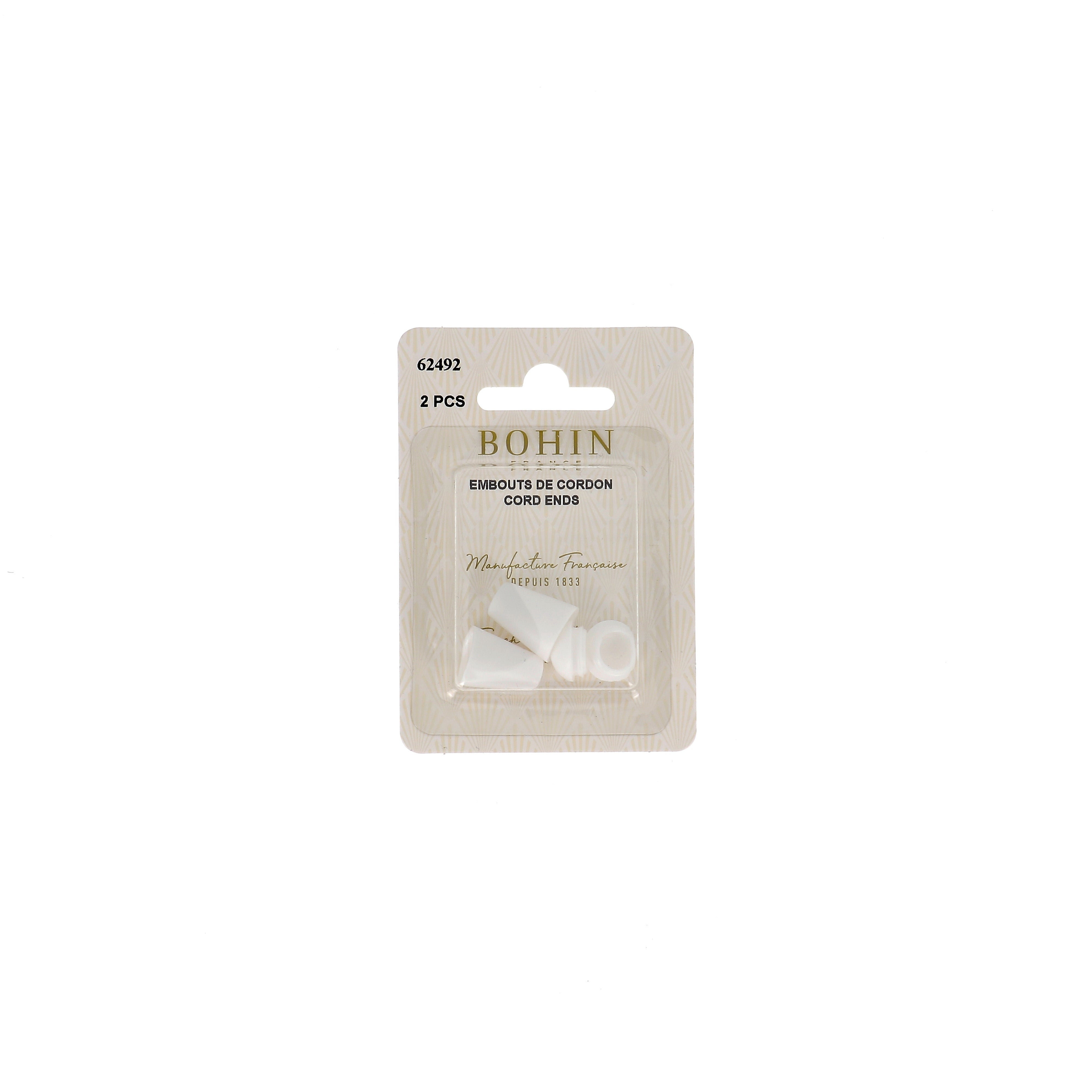Bohin Embouts de cordons noir 13,5x22 mm accessoire x2