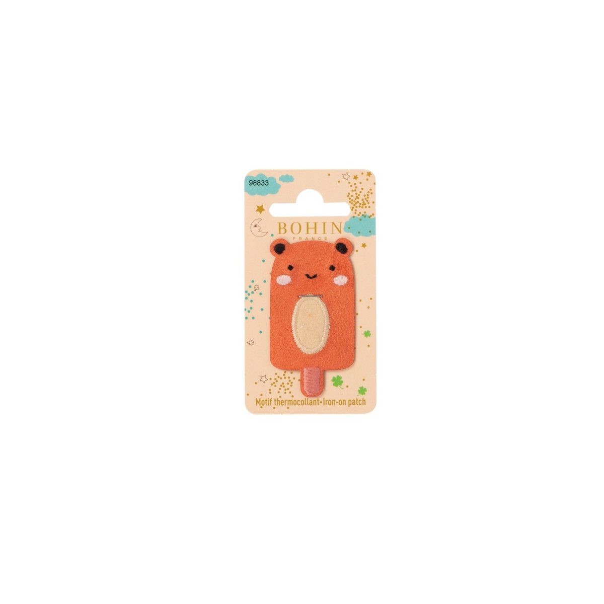 Bohin Patchs à coudre patch thermocollant Grenouille 3,4 cm