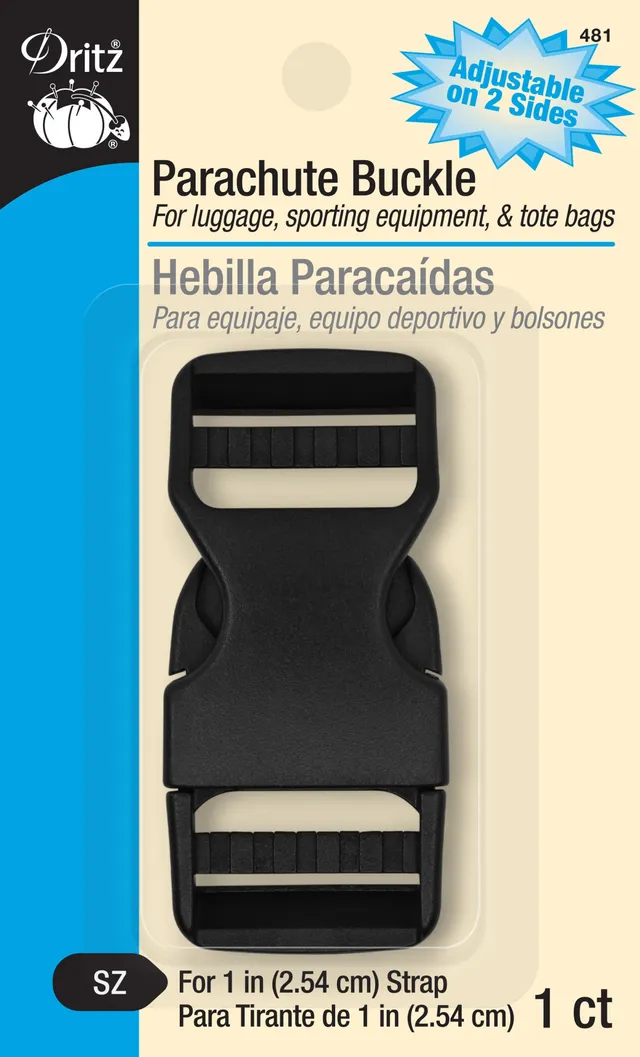 Dritz boucle parachute 1" noire pour sangle