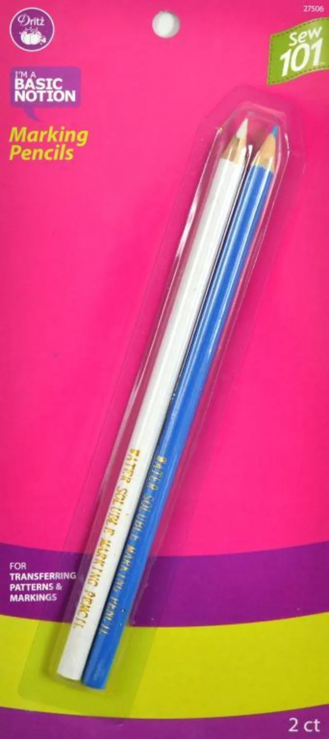 Dritz Crayons marquage effaçable bleu blanc x2