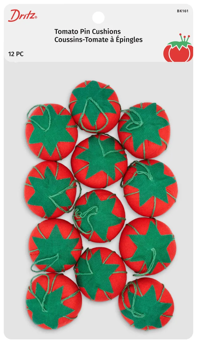Dritz Mini Pique-Épingles Tomate 2,5 cm Lot de 12