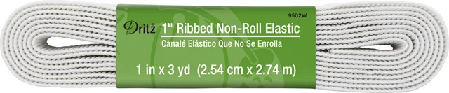 Dritz Elastics & Fabrics élastique côtelé blanc 25 mm 3 yd