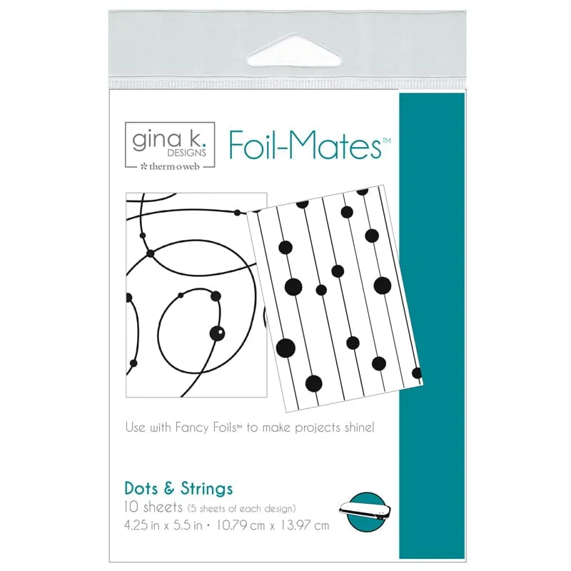 Gina K. Designs Foil-Mates Remix Dots Strings feuille foil 10 pcs