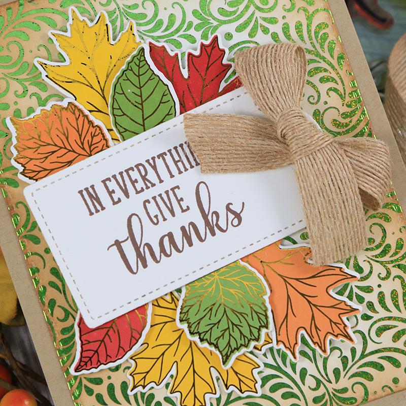Gina K. Designs Thankful Leaves dies découpe x4