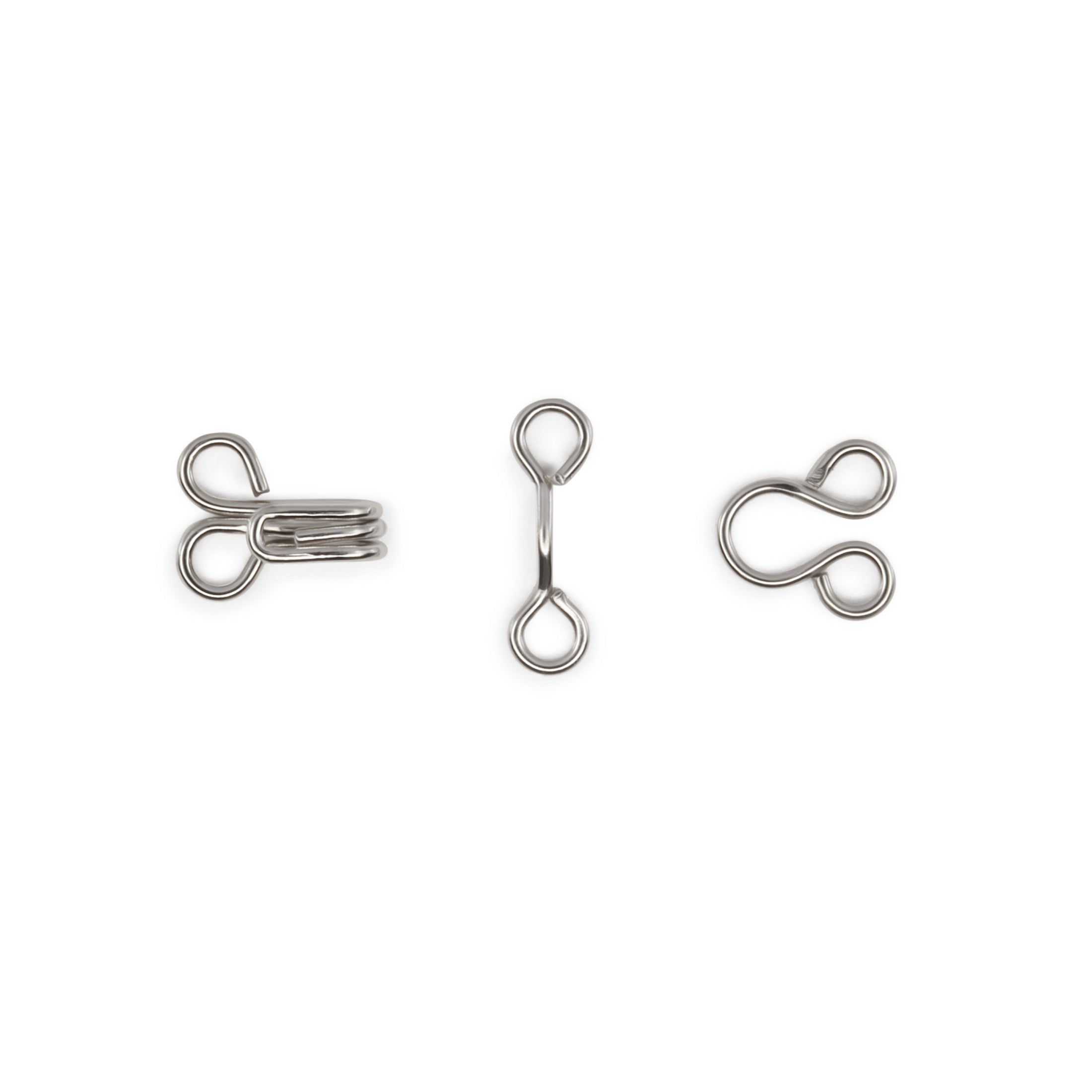 Dritz agrafes crochets et yeux nickel 14 pc taille 1