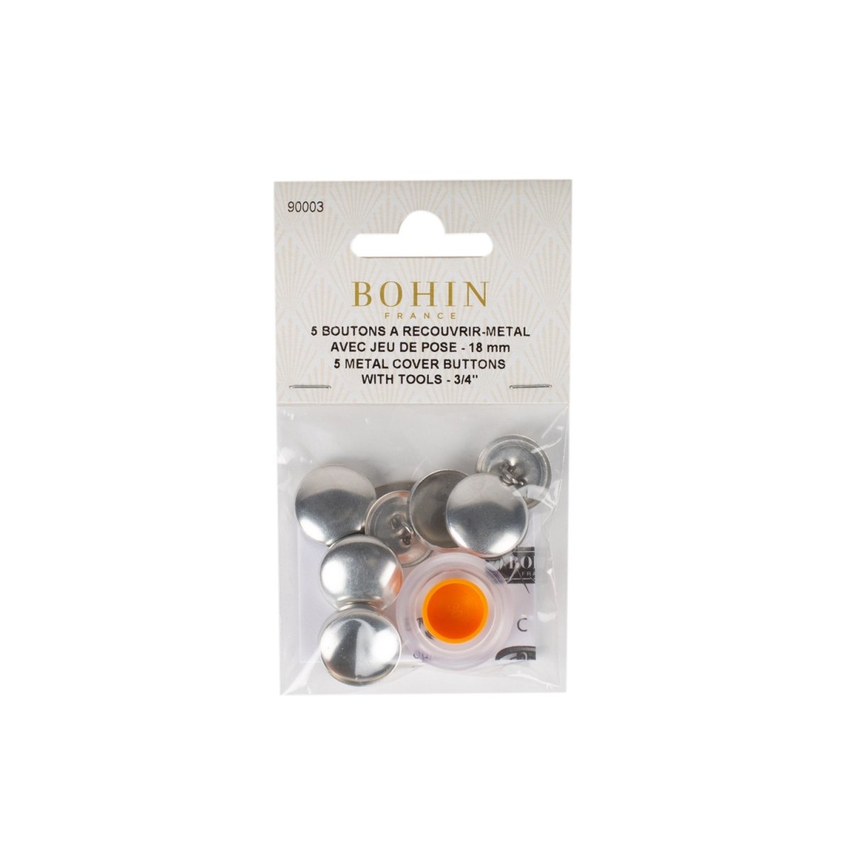 Bohin Boutons à recouvrir bouton 22 mm métal