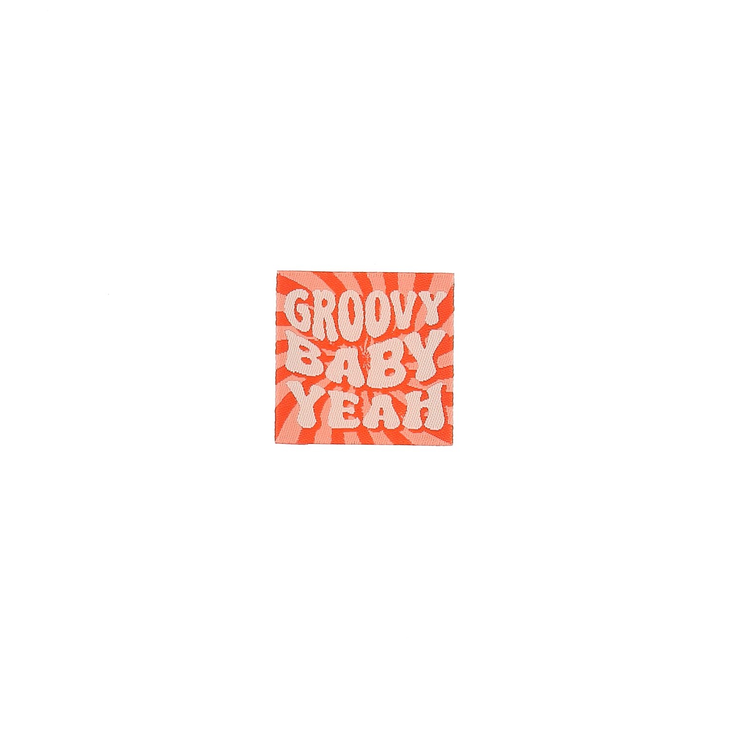 Bohin Étiquettes étiquette tissée Groovy baby yeah 3,5 cm