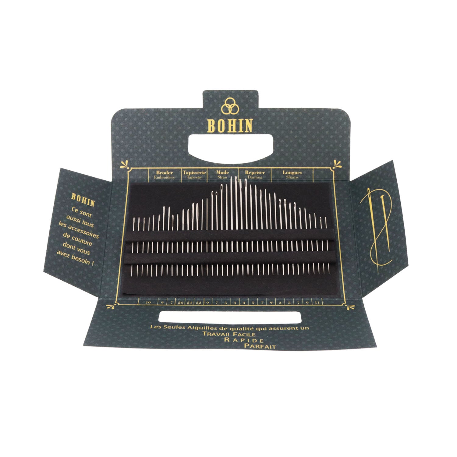 Bohin Paris-Paris carnet 40 aiguilles couture acier