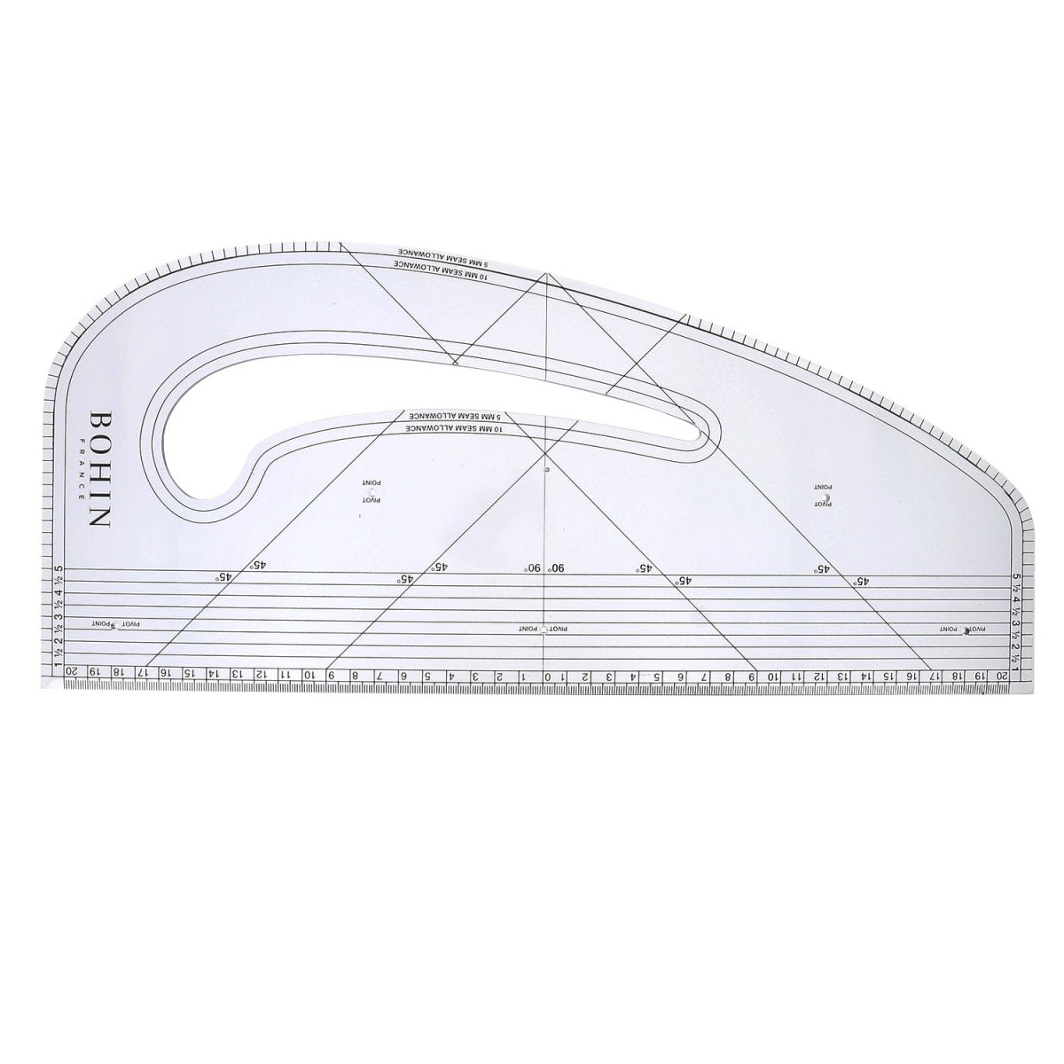 Bohin Mesure règle de couture multifonction 42x19 cm