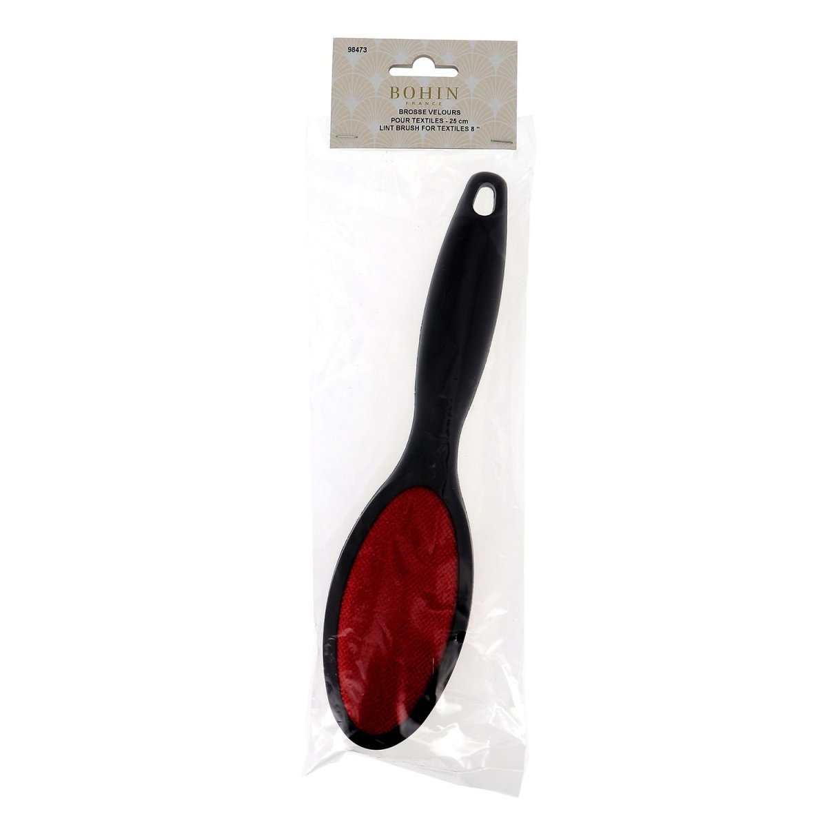 Bohin Brosse Velours Double Face 25 cm anti-peluches