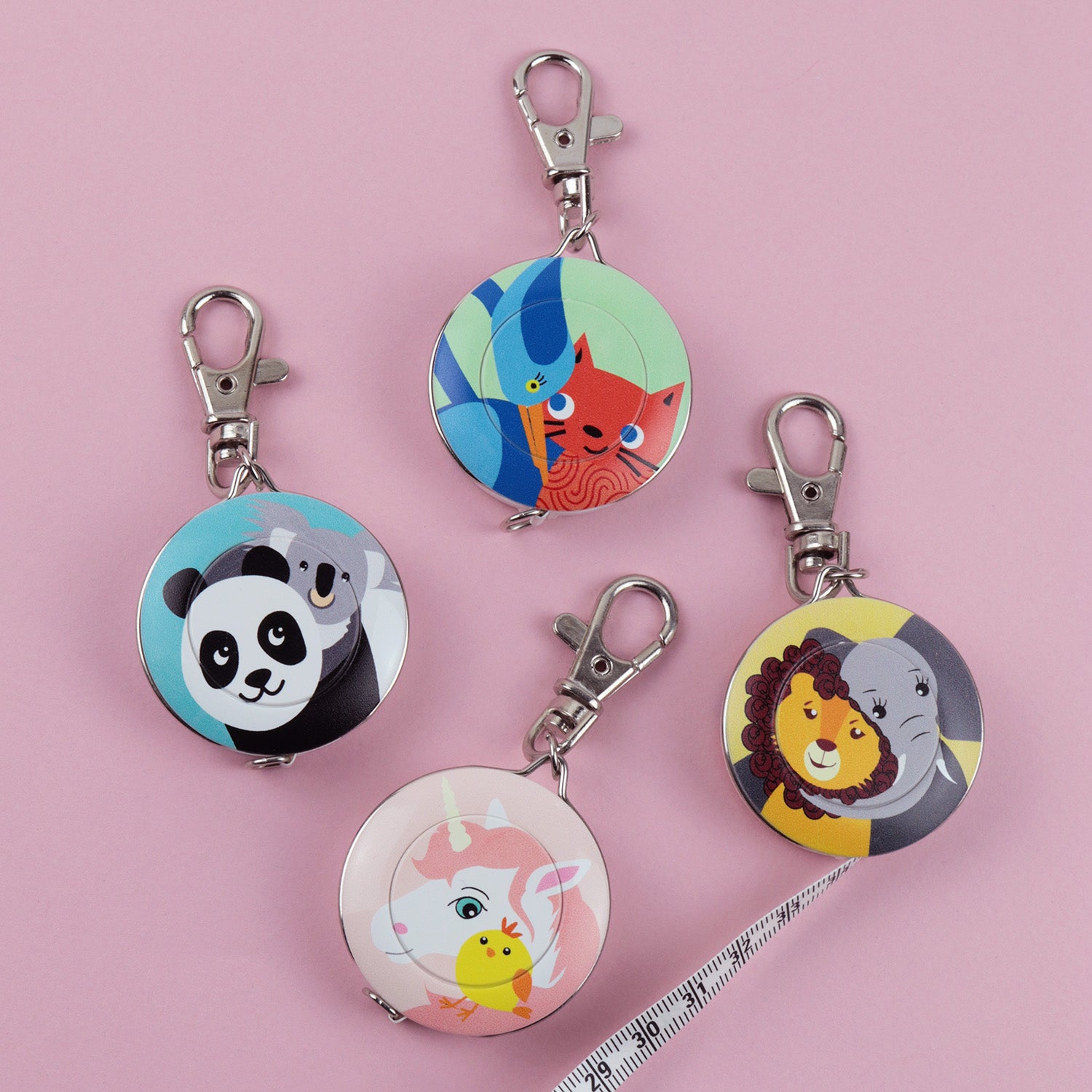 Bohin Best Friends Mètre Enrouleur Panda 150 cm Porte-Clés