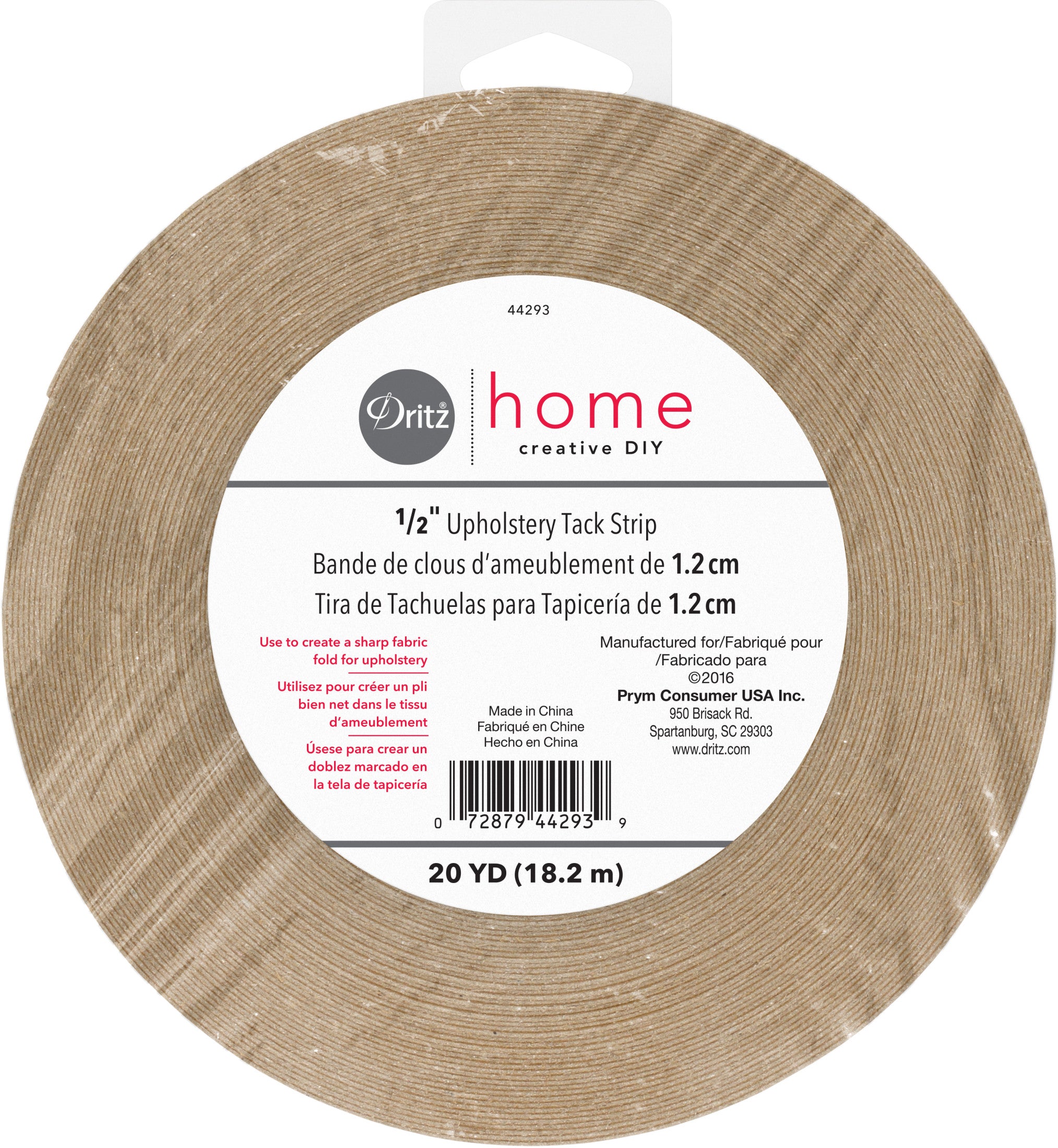 Dritz Tack Strip bande tapissier 12 mm rouleau 18 m pli net