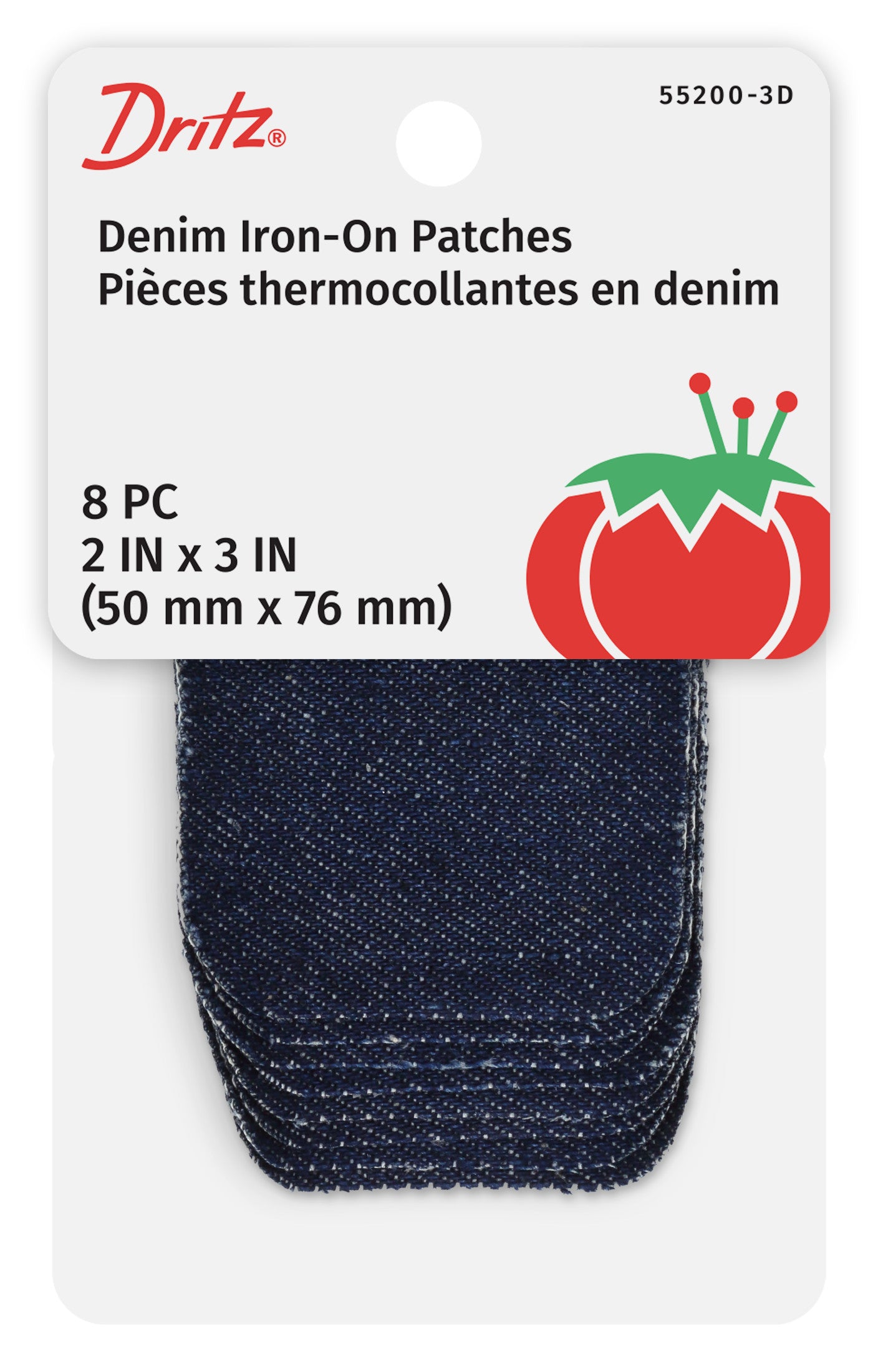 Dritz Patchs Thermocollants Denim 5x7,6 cm x8