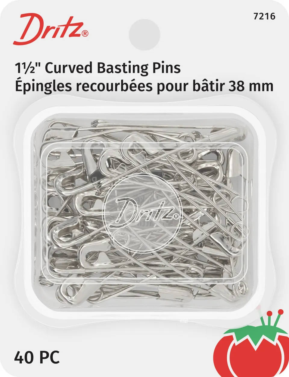 Dritz Épingles de sûreté courbes 7216 38 mm x40 nickel