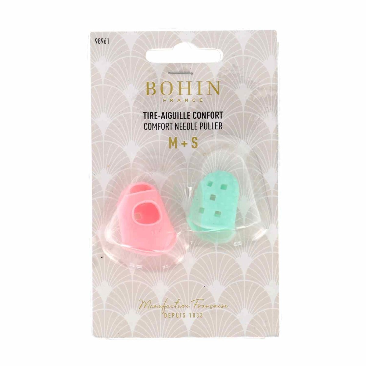 Bohin Doigtier tire-aiguilles silicone paire