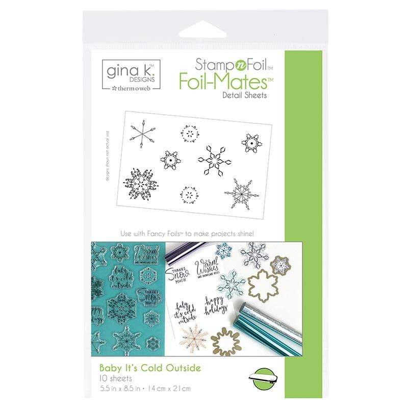 Gina K. Designs Foil-Mates Baby Its Cold feuilles x10