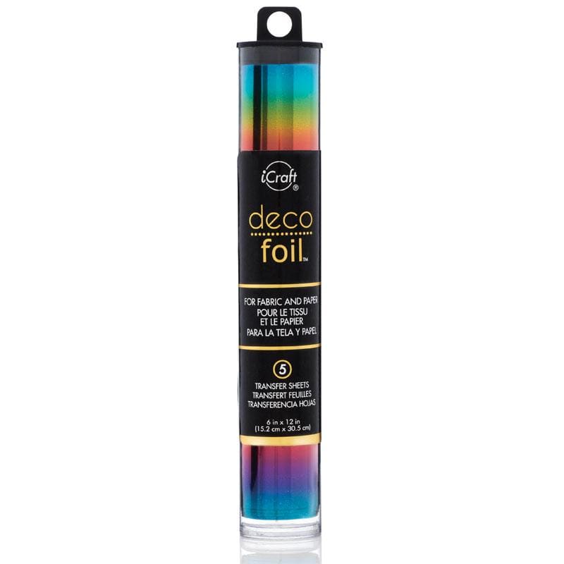 HeatnBond Deco Foil Feuilles transfert foil Rainbow 5 feuilles
