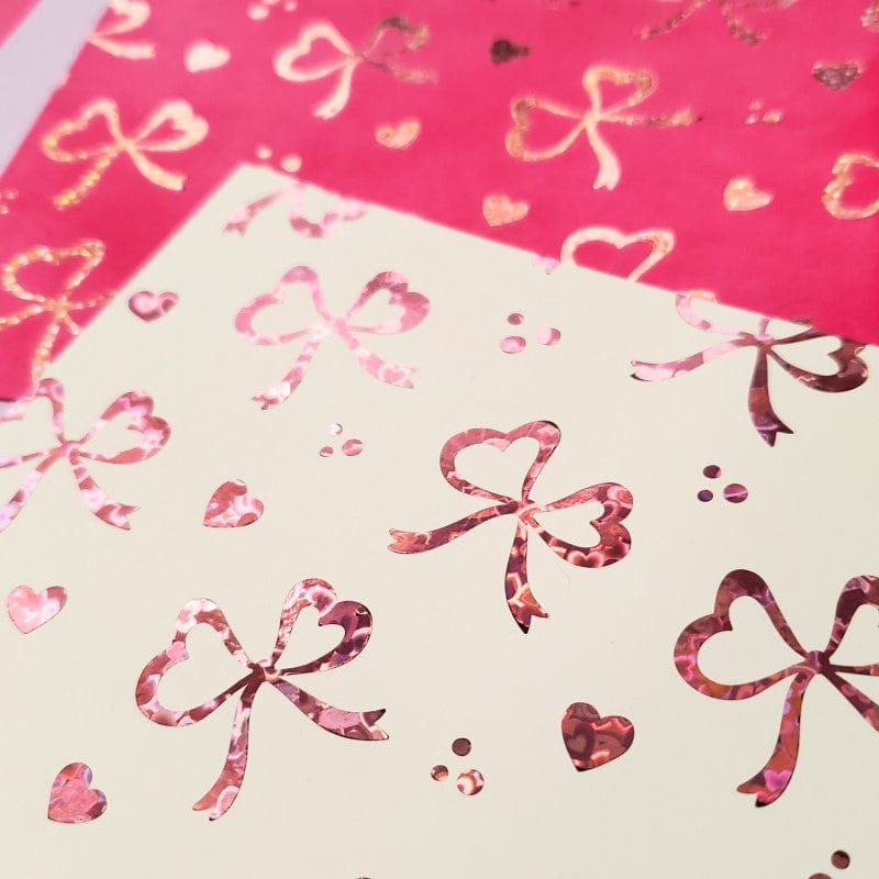 HeatnBond Deco Foil feuilles transfert Candy Hearts 12 pcs