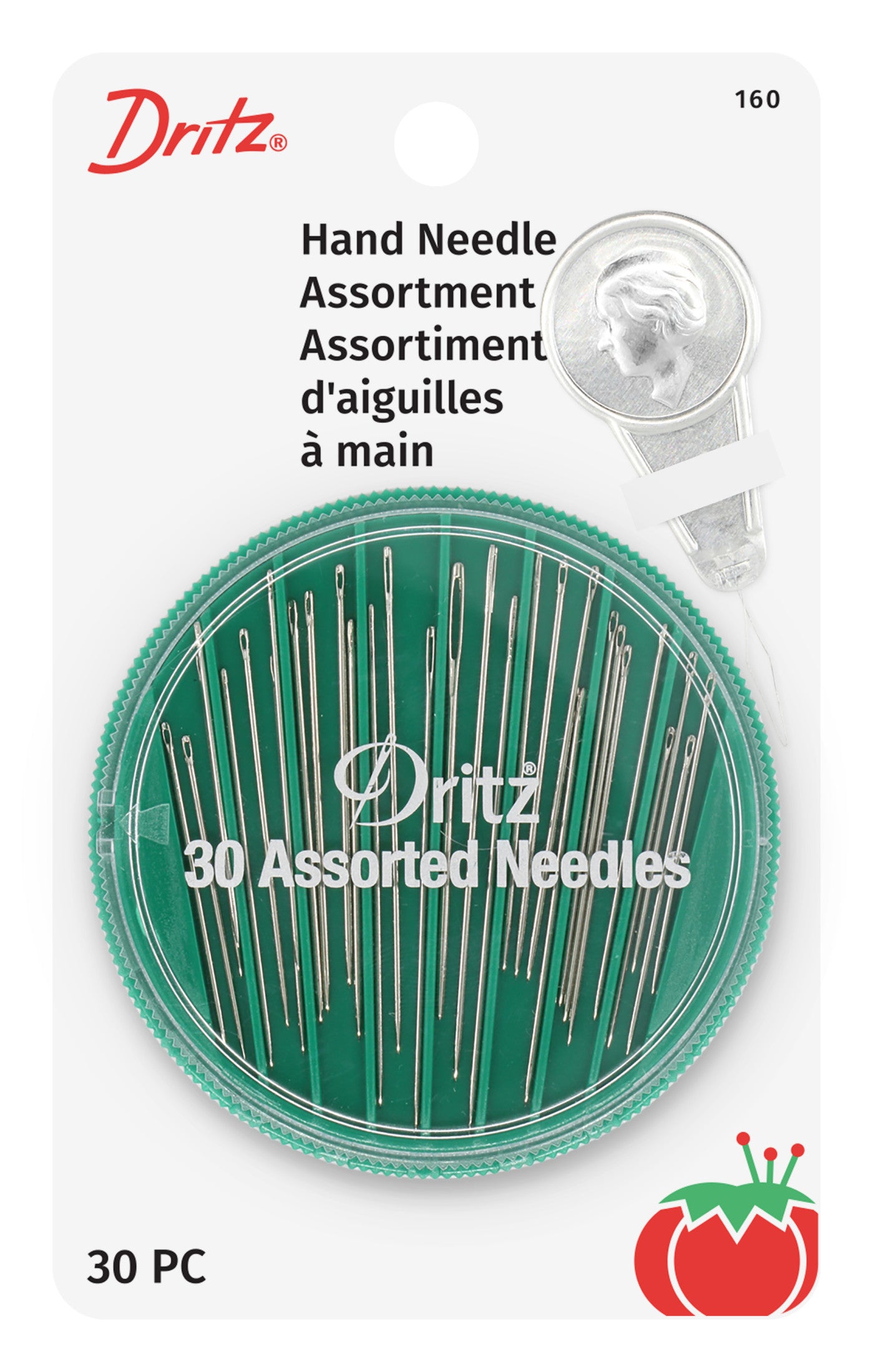 Dritz aiguilles à main assorties x30 avec enfile-aiguille