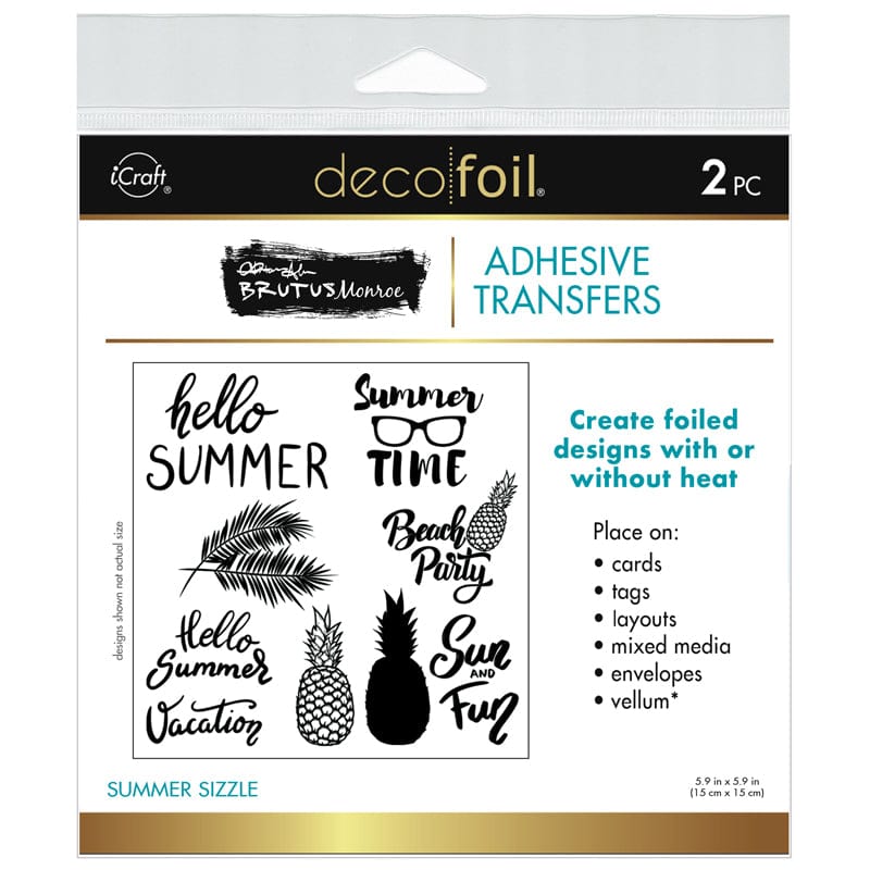 Brutus Monroe Summer Sizzle transfert adhésif 2 feuilles