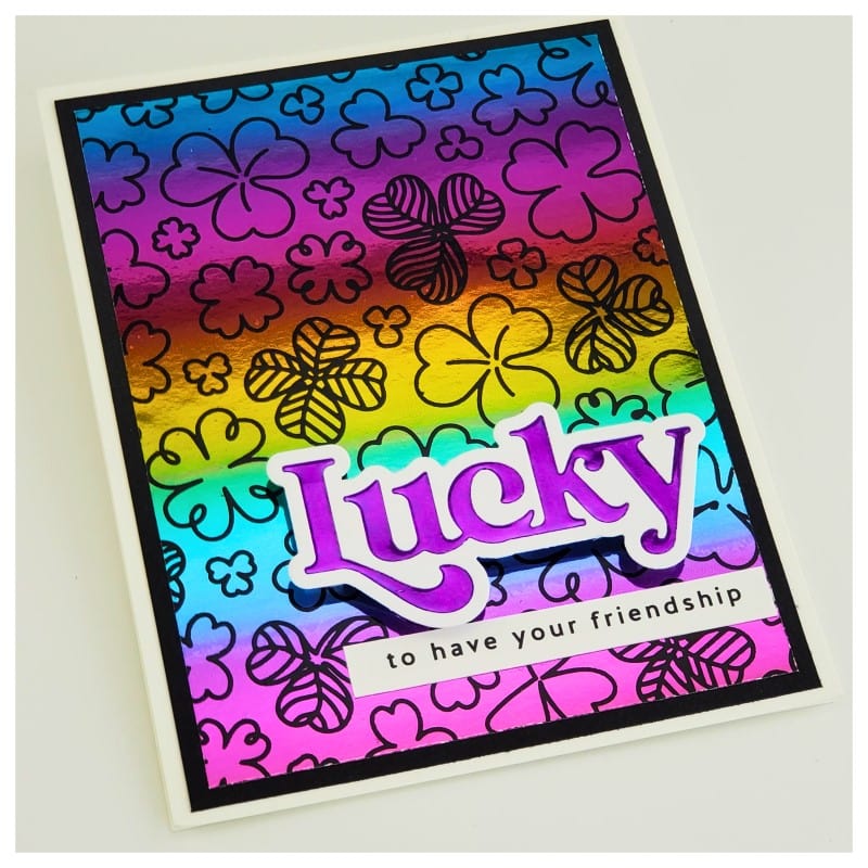 Deco Foil Toner Card Fronts Feeling Lucky cartes A2 x8