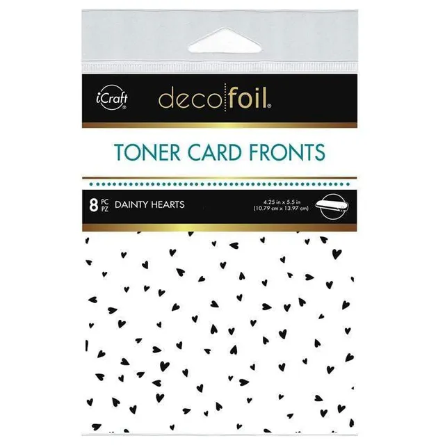 Deco Foil Dainty Hearts cartes à foiler A2 x8
