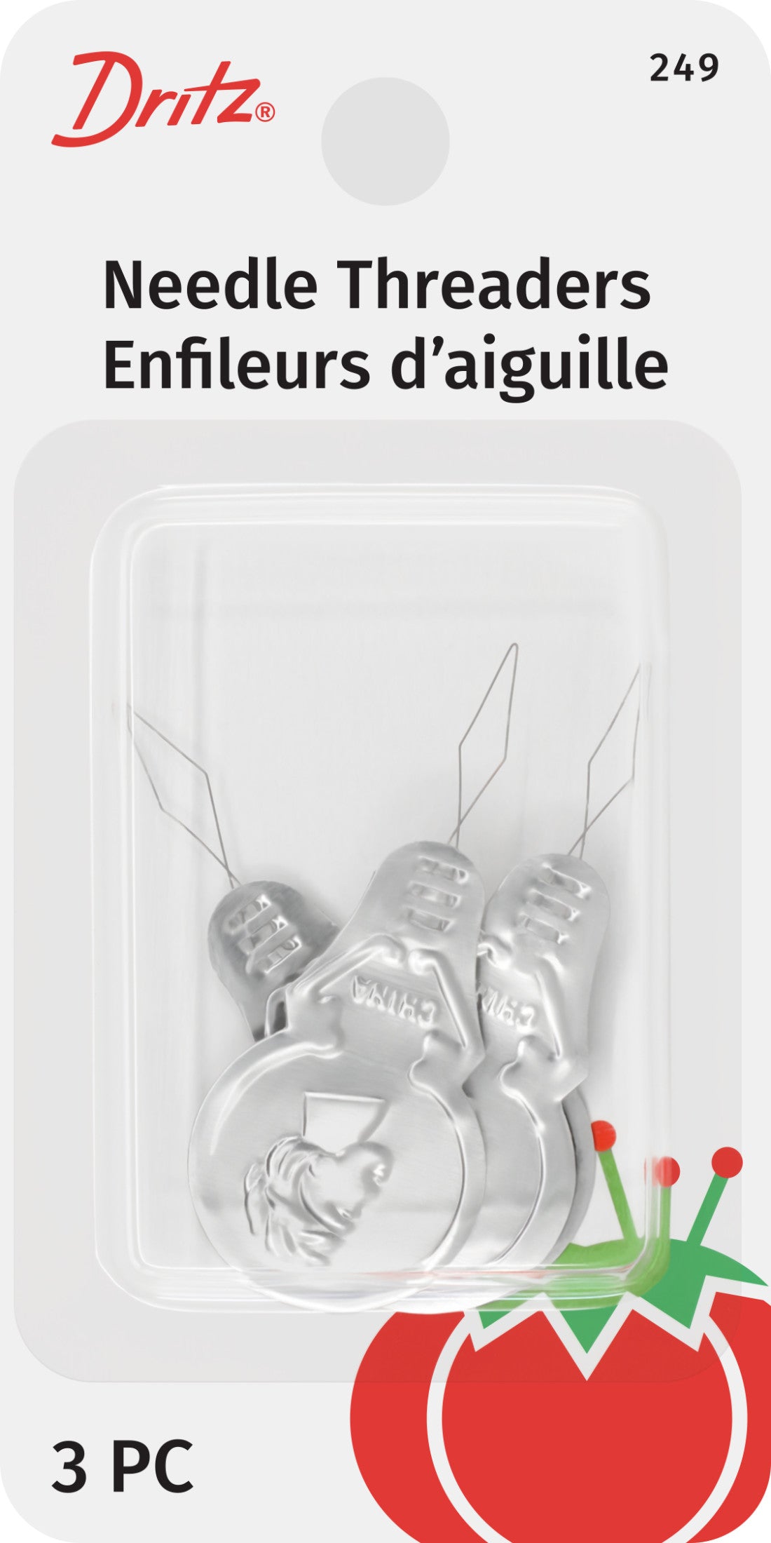 Dritz Needles 249 enfile-aiguille métal main et machine 3 pièces