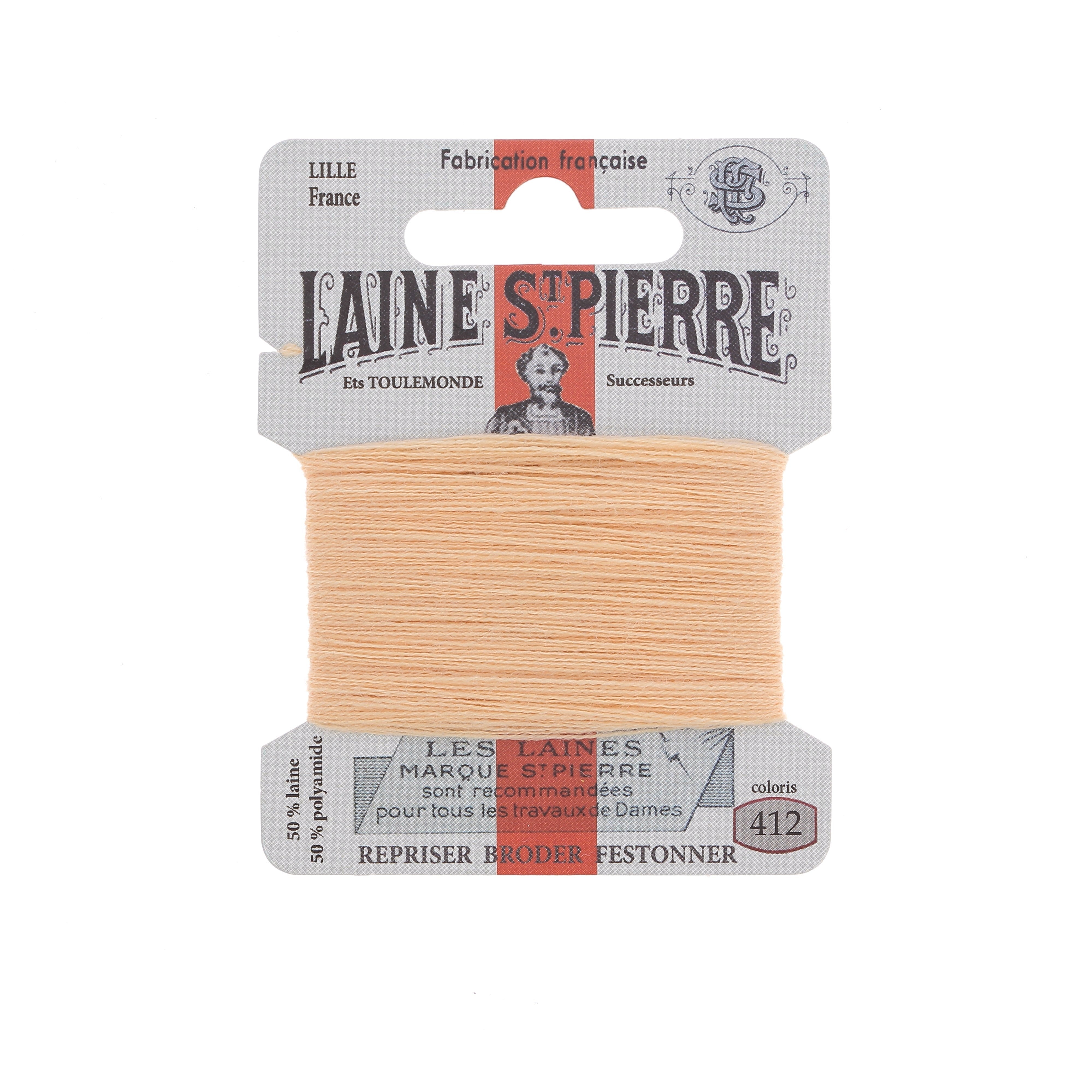 Bohin Laine St Pierre fil broder laine orge 322 jaune