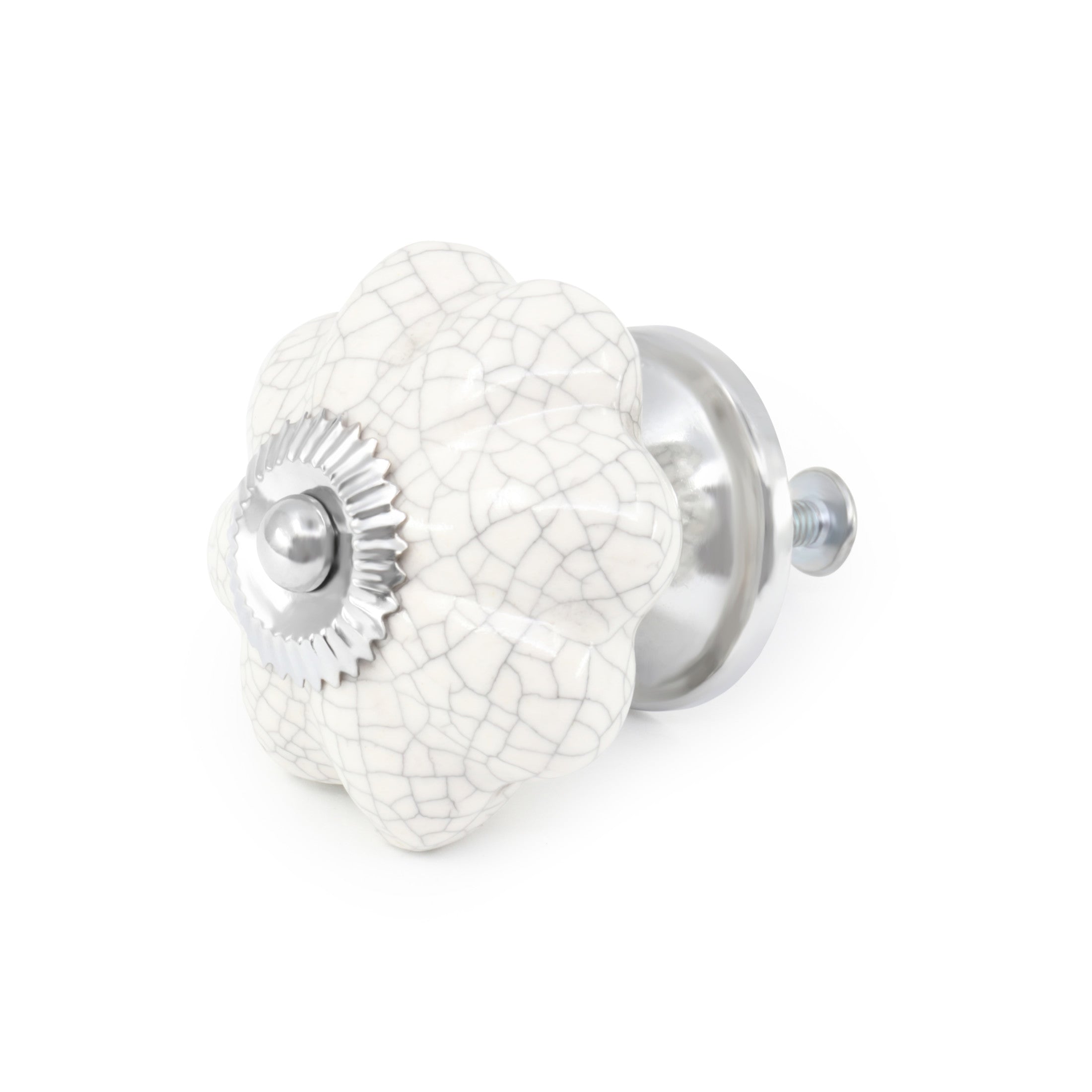 Dritz bouton meuble céramique feston crème fait main