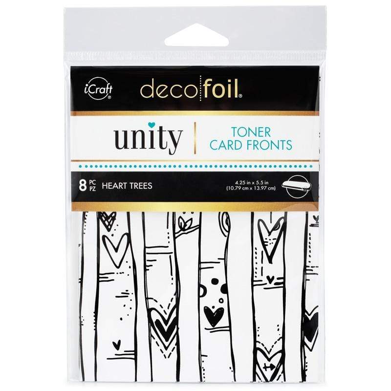 HeatnBond Unity Deco Foil Toner devants cartes Heart Trees 8 feuilles