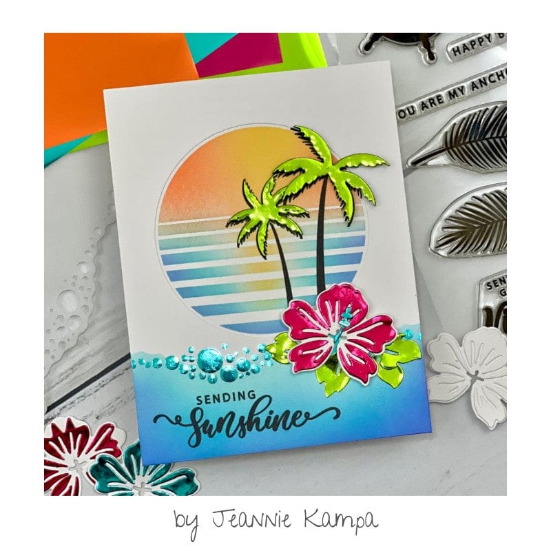 Gina K. Designs Kit cartes Tropical Sunshine tampons dies pochoir